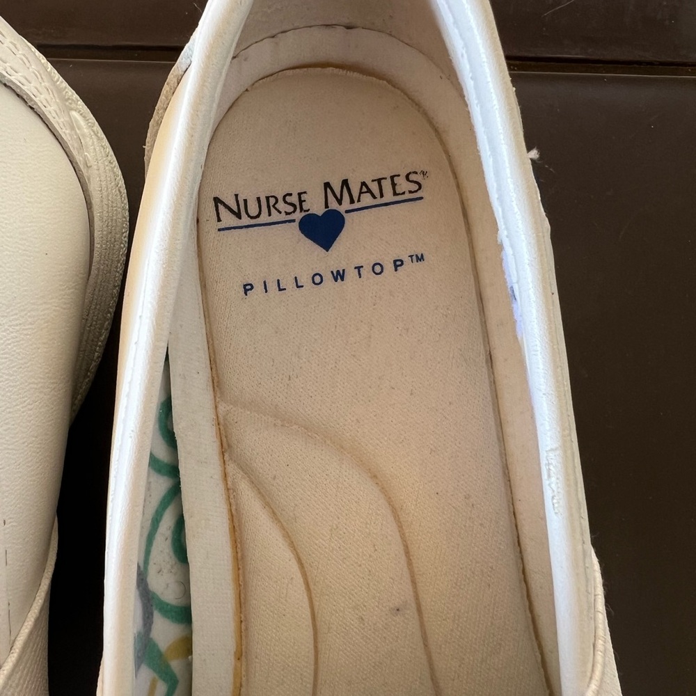 Nurse Mates White Pillowtop Slip-Ons - Picture 2 of 6